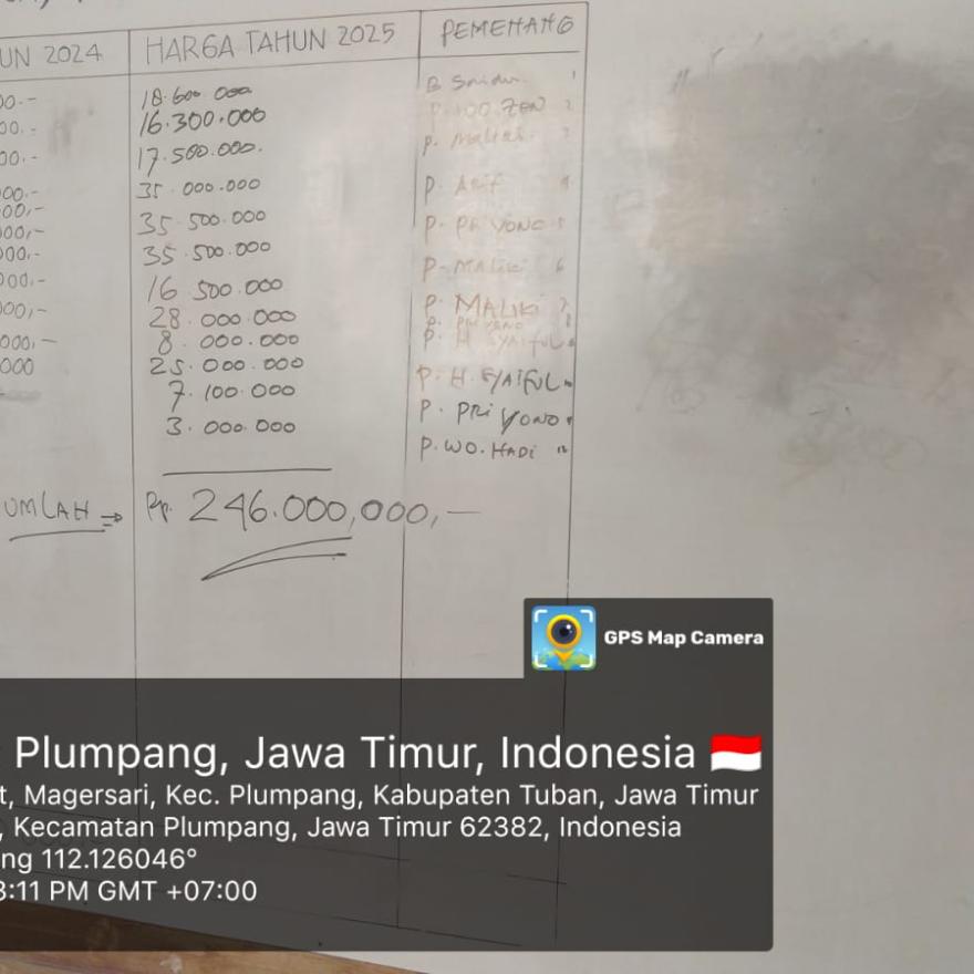 LELANG TANAH KAS DESA SEMESTER II TAHUN 2025